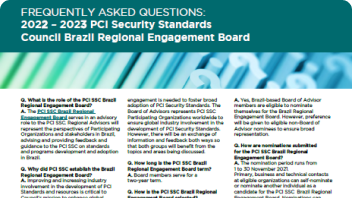 FAQ: 2022-2023 PCI SSC Brazil Regional Engagement Board